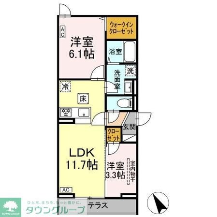 クロエ橋本の物件間取画像